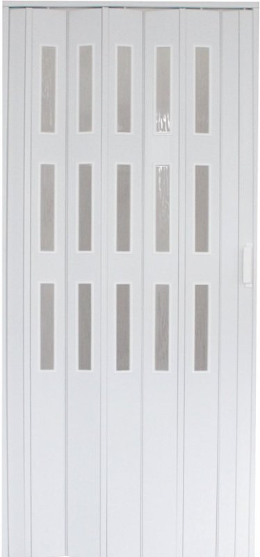 Kit DORA 87x200 cm - 01 bílá, 3 řady skel